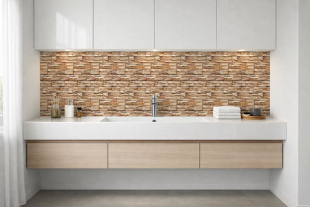 Waschbeckenrückwand Steinoptik