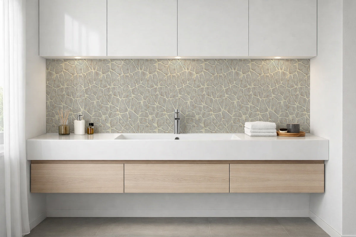 Waschbeckenrückwand Steinoptik