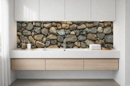 Waschbeckenrückwand Steinoptik
