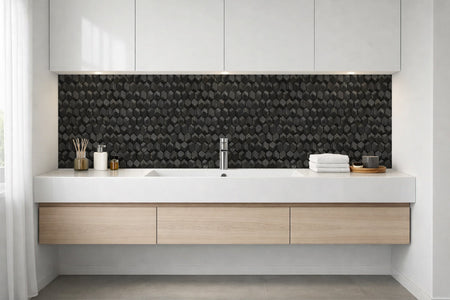 Waschbeckenrückwand Steinoptik