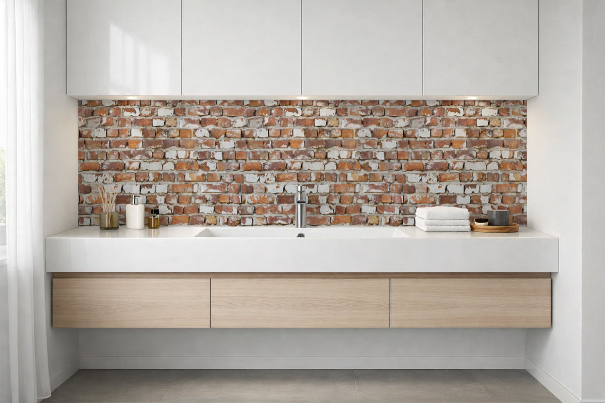 Waschbeckenrückwand Steinoptik