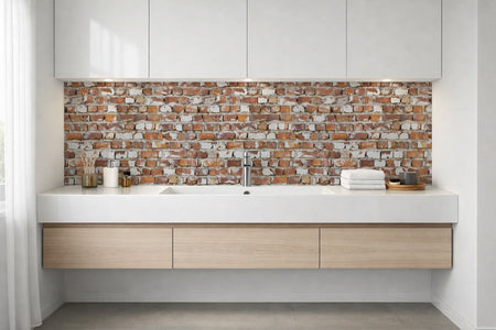 Waschbeckenrückwand Steinoptik