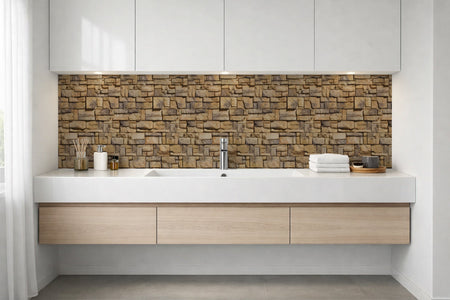 Waschbeckenrückwand Steinoptik