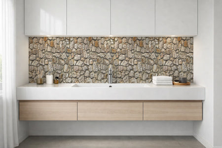 Waschbeckenrückwand Steinoptik