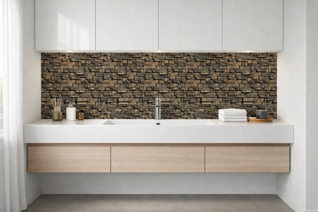 Waschbeckenrückwand Steinoptik