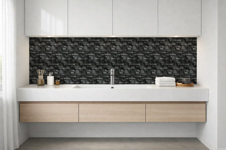 Waschbeckenrückwand Steinoptik