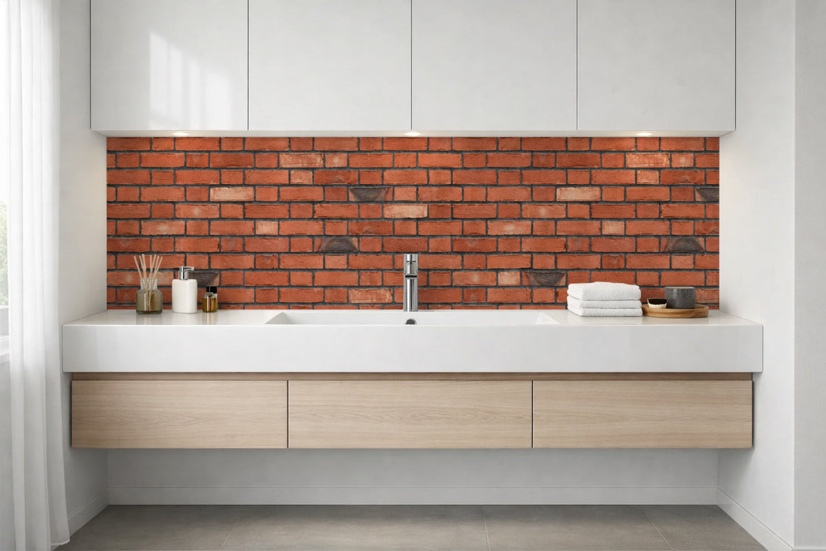 Waschbeckenrückwand Steinoptik