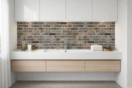 Waschbeckenrückwand Steinoptik