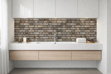 Waschbeckenrückwand Steinoptik