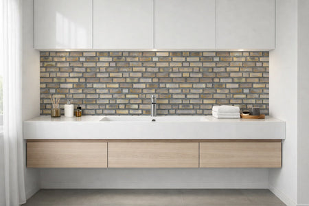Waschbeckenrückwand Steinoptik