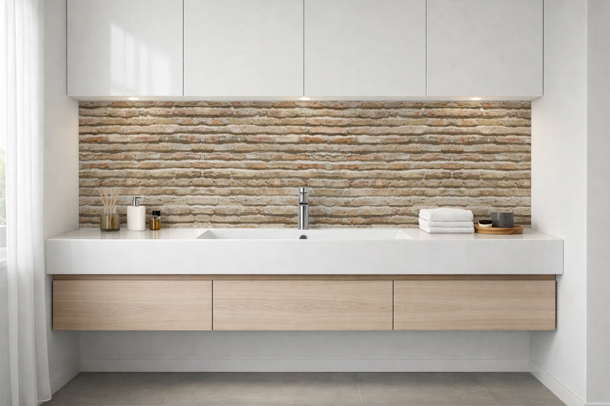 Waschbeckenrückwand Steinoptik