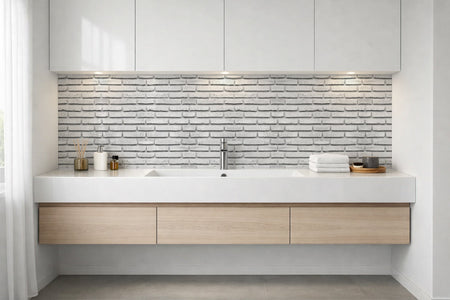 Waschbeckenrückwand Steinoptik