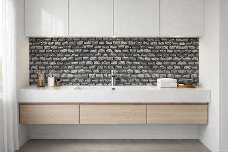 Waschbeckenrückwand Steinoptik