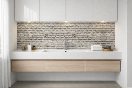 Waschbeckenrückwand Steinoptik