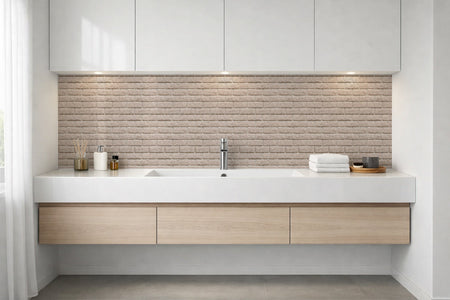 Waschbeckenrückwand Steinoptik