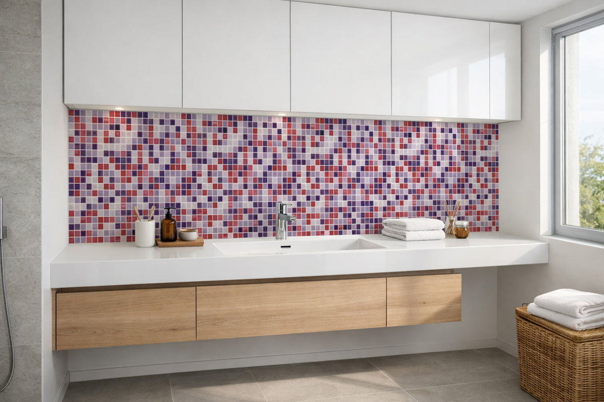 Waschbeckenrückwand Fliesenoptik