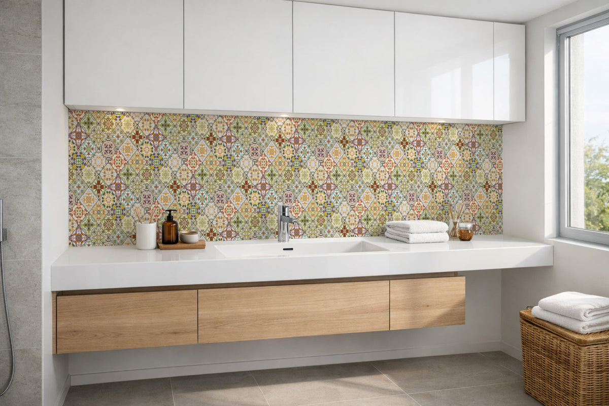 Waschbeckenrückwand Patchwork