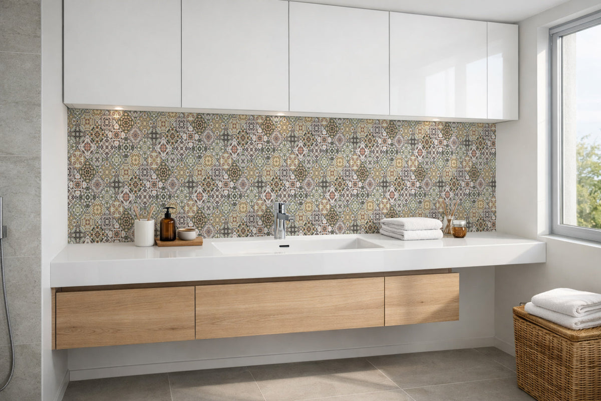Waschbeckenrückwand Patchwork