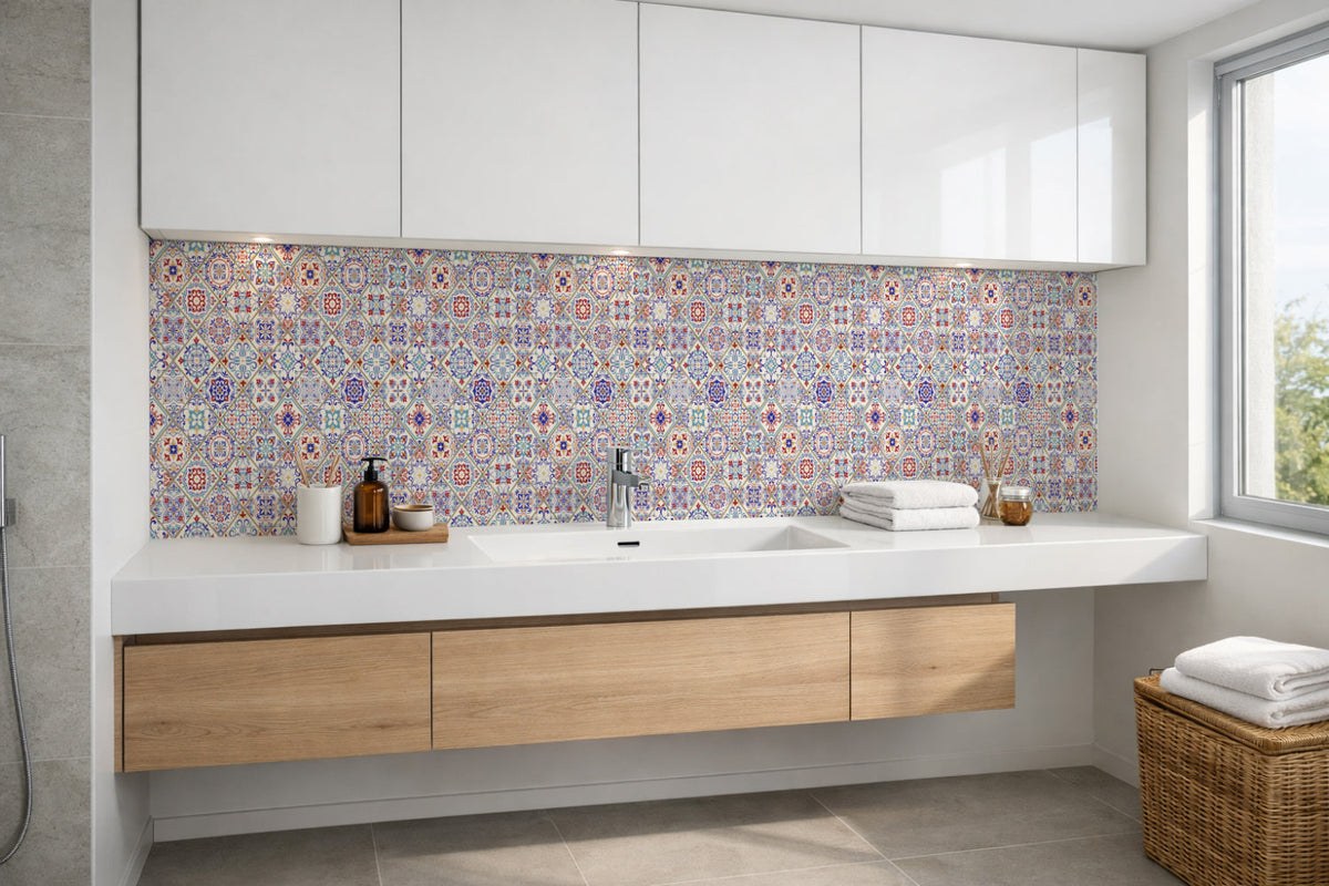 Waschbeckenrückwand Patchwork