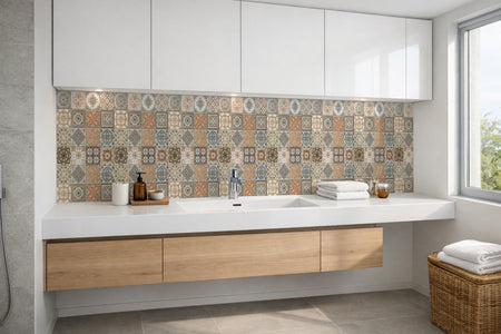 Waschbeckenrückwand Patchwork