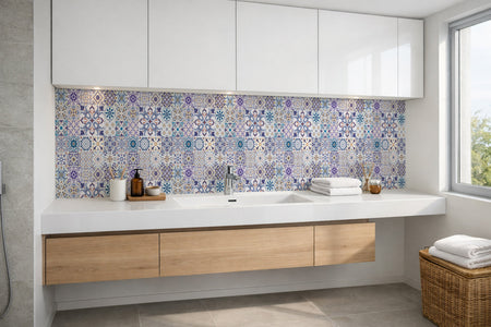 Waschbeckenrückwand Patchwork