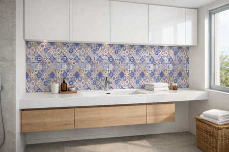Waschbeckenrückwand Patchwork
