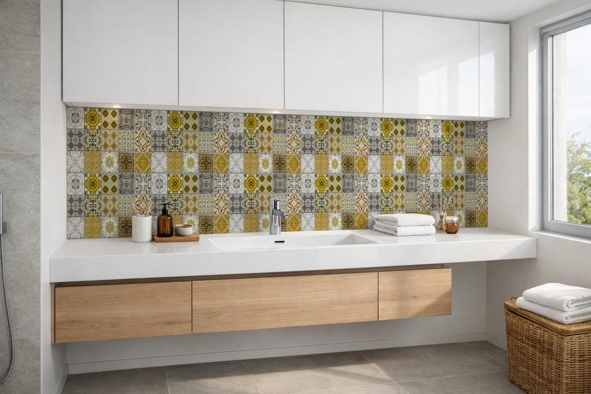 Waschbeckenrückwand Patchwork