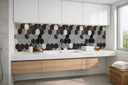 Waschbeckenrückwand Patchwork