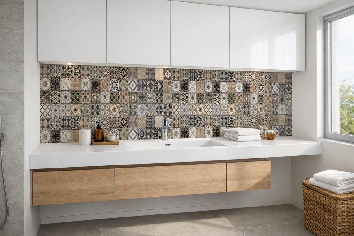 Waschbeckenrückwand Patchwork