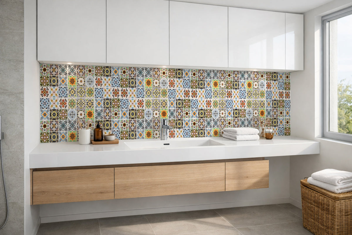 Waschbeckenrückwand Patchwork