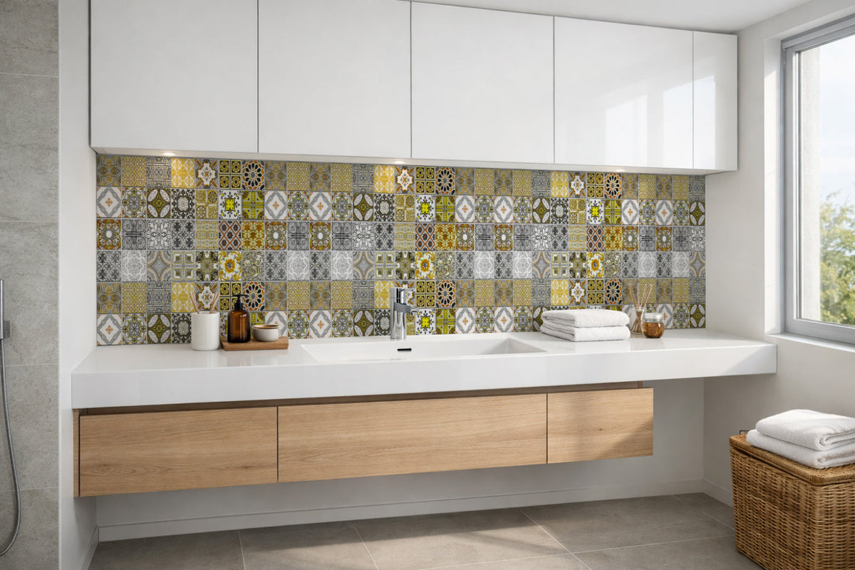 Waschbeckenrückwand Patchwork