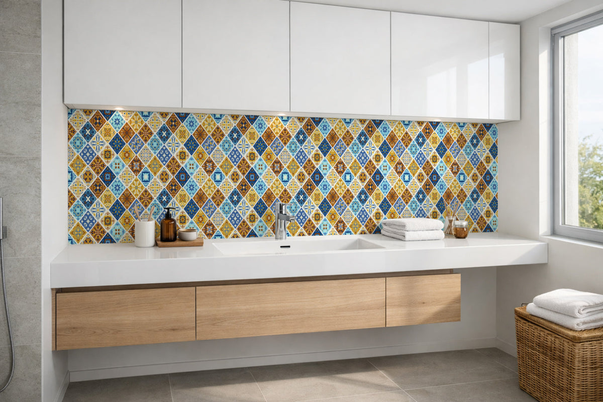 Waschbeckenrückwand Patchwork