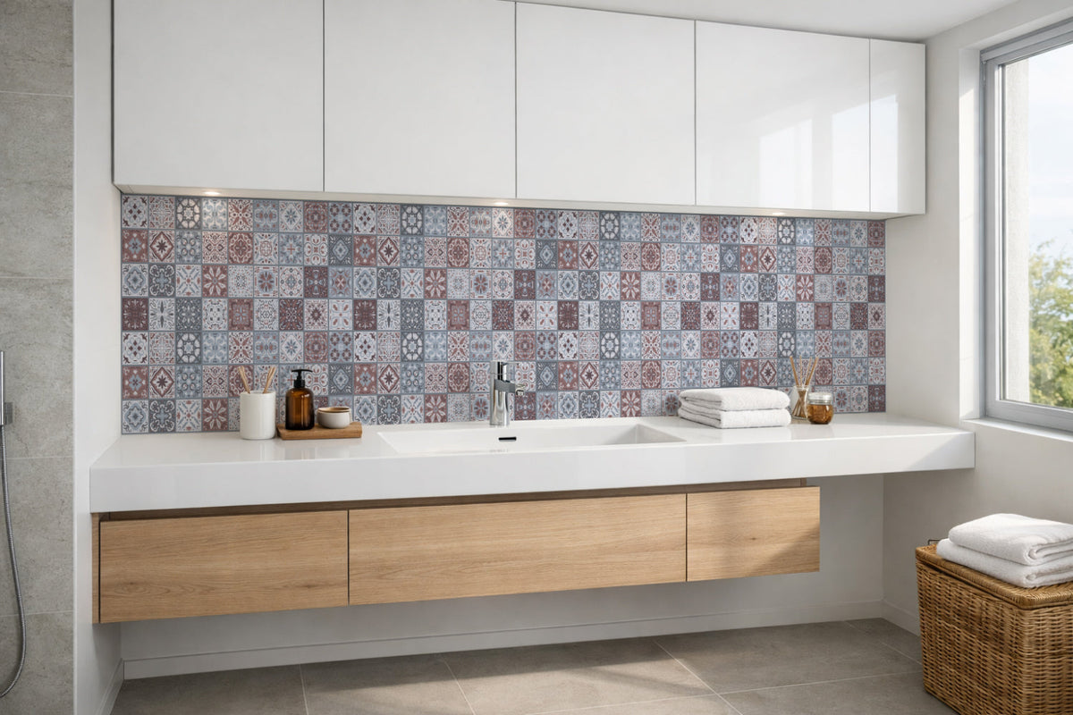 Waschbeckenrückwand Patchwork