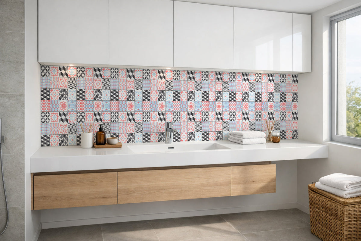Waschbeckenrückwand Patchwork