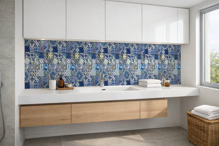 Waschbeckenrückwand Patchwork