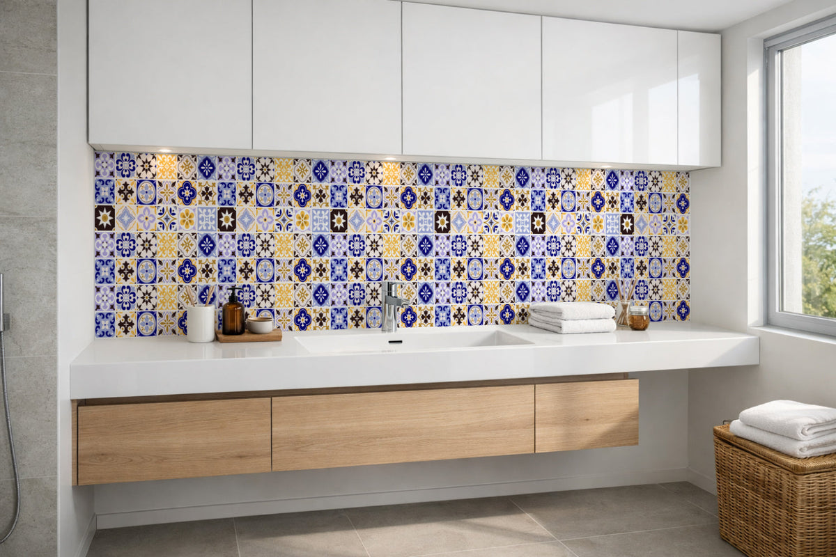 Waschbeckenrückwand Patchwork