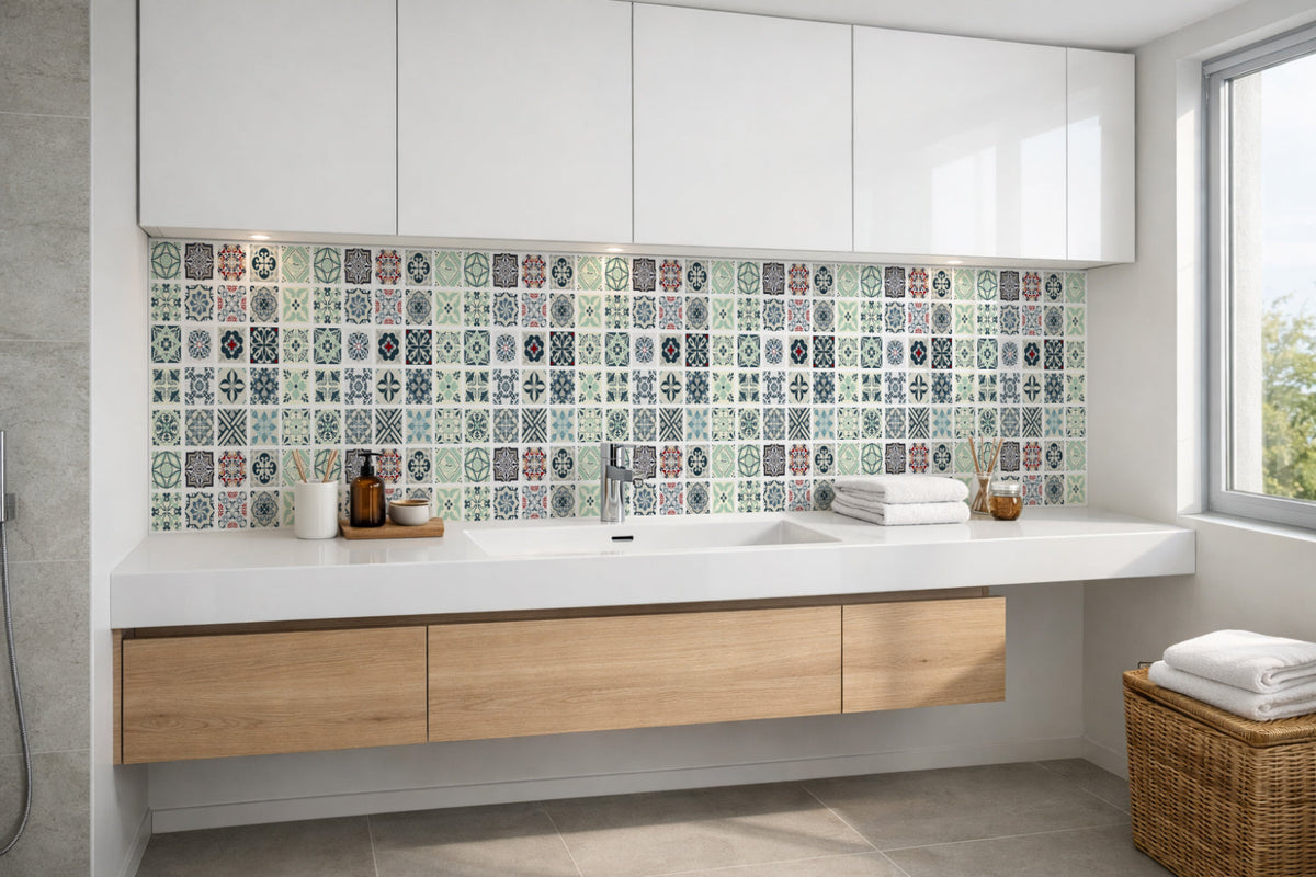Waschbeckenrückwand Patchwork