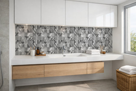 Waschbeckenrückwand Patchwork
