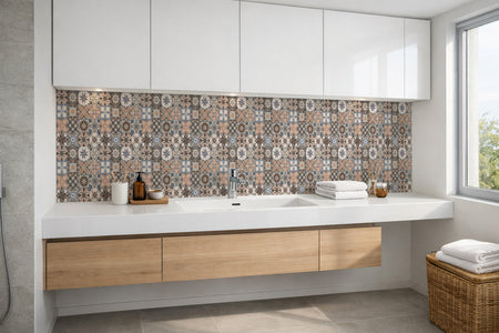 Waschbeckenrückwand Patchwork