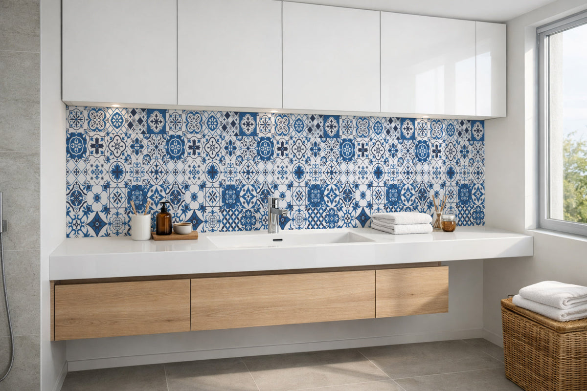 Waschbeckenrückwand Patchwork
