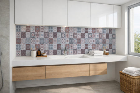 Waschbeckenrückwand Patchwork
