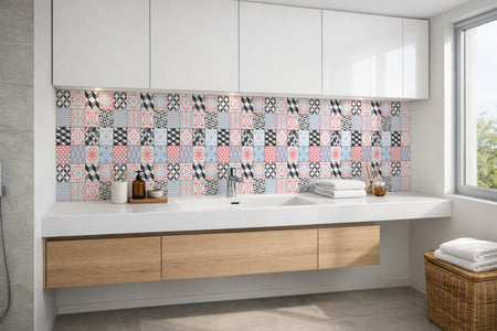 Waschbeckenrückwand Patchwork