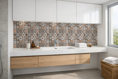 Waschbeckenrückwand Patchwork