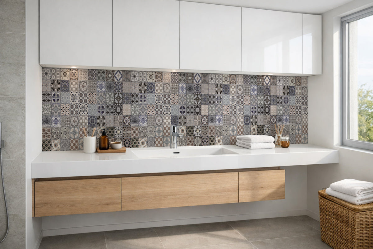 Waschbeckenrückwand Patchwork