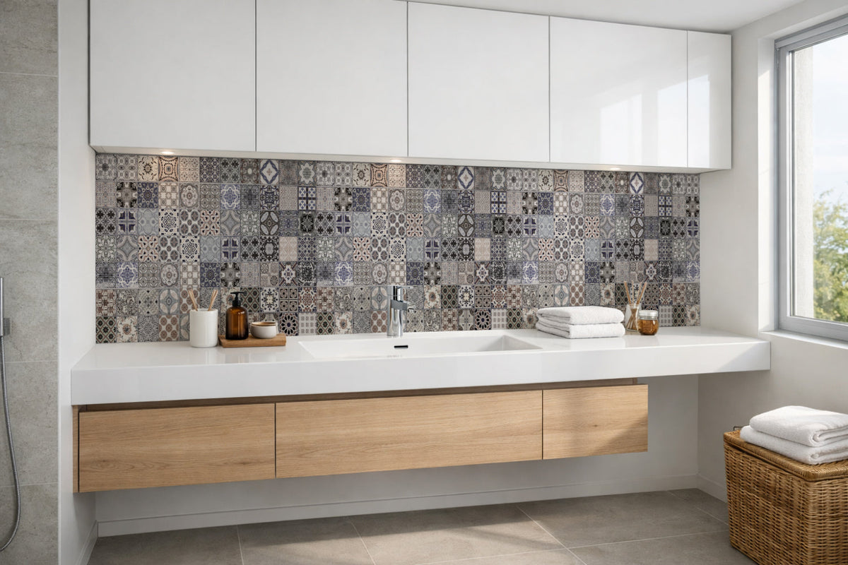 Waschbeckenrückwand Patchwork