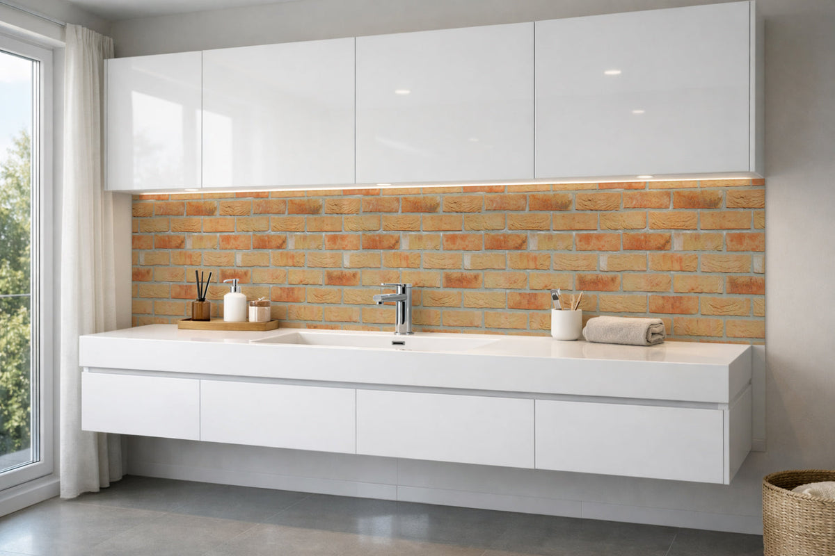 Waschbeckenrückwand Steinoptik