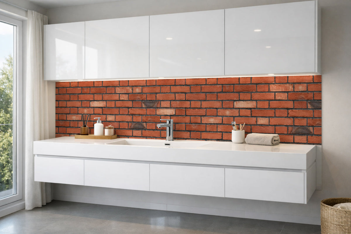 Waschbeckenrückwand Steinoptik