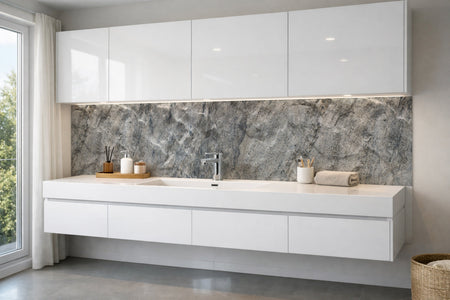 Waschbeckenrückwand Steinoptik