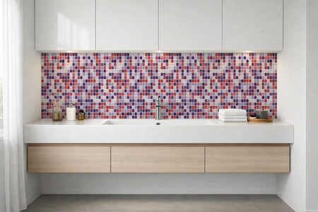 Waschbeckenrückwand Fliesenoptik