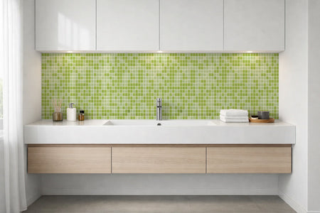 Waschbeckenrückwand Fliesenoptik